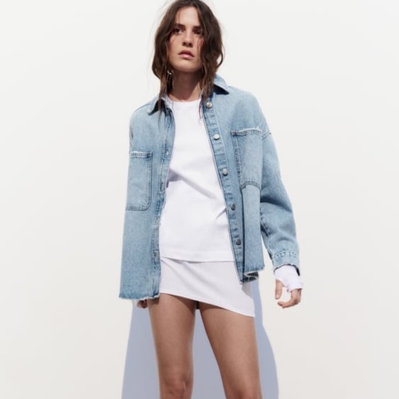NWT Zara Oversized Denim Jacket - Size S - Picture 1 of 1